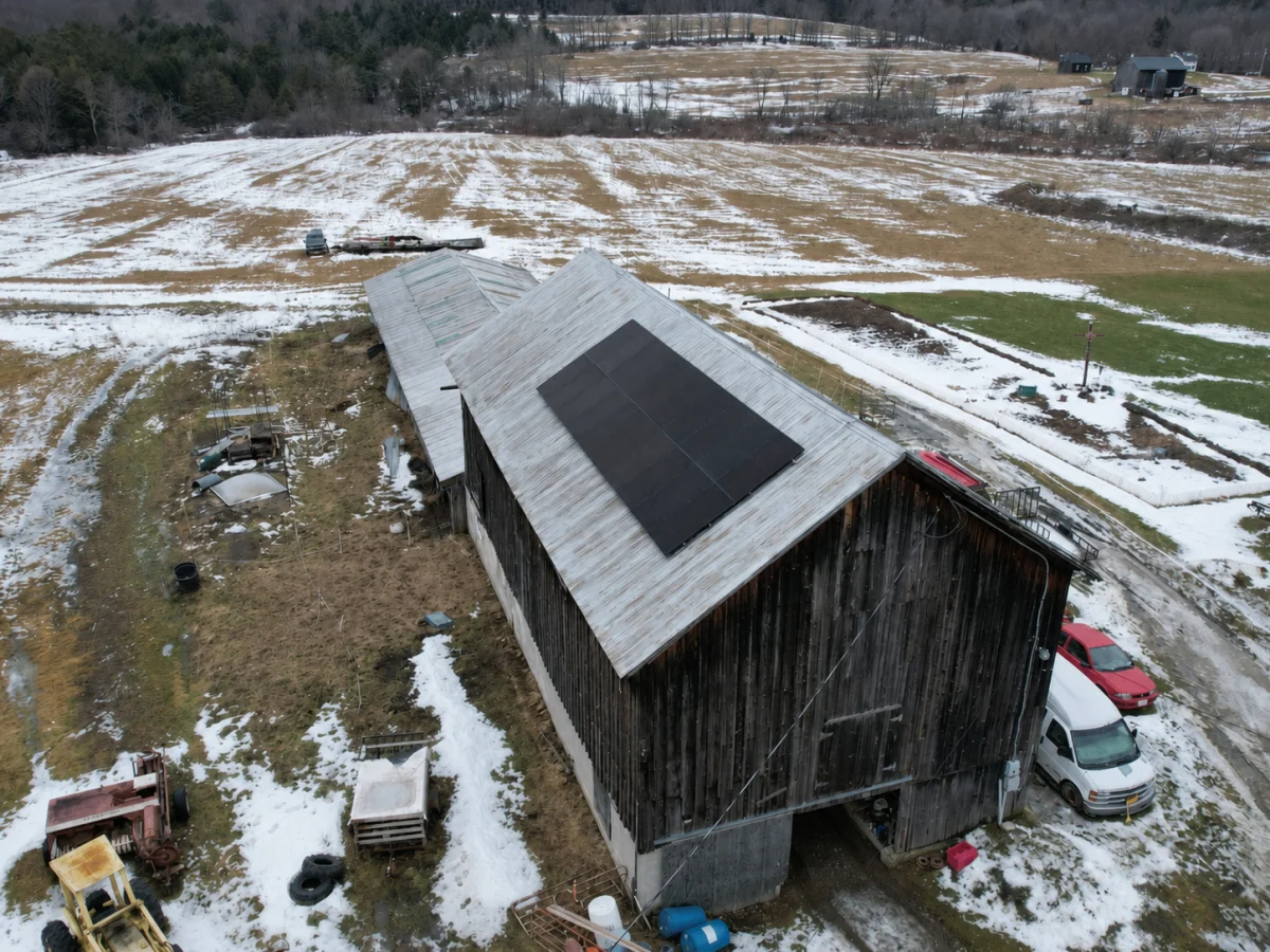 IGS solar install at Harpers residence with rooftop panels visible