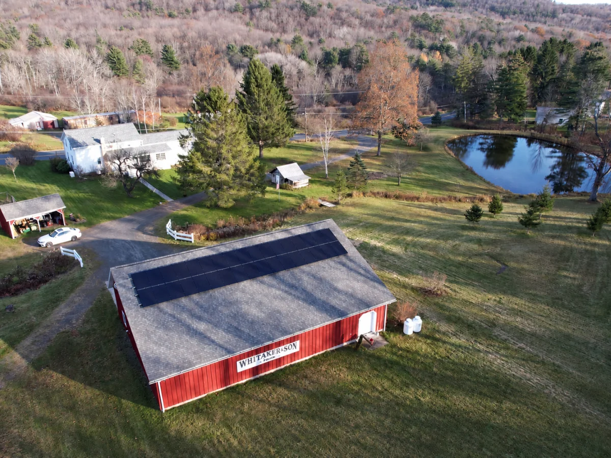 IGS solar PV install in Oneonta NY with roof-mounted panels